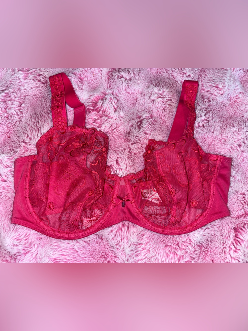 Simone Perele Fuchsia Lace Underwire Bra